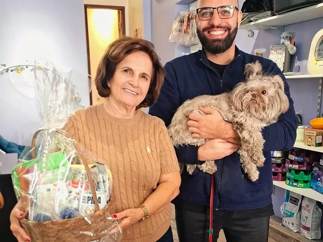 Tutora ganhadora de uma ação especial da Saúde Pet